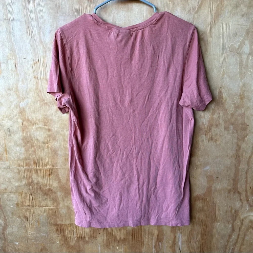 Adidas Pink Logo Crew Neck Short Sleeve Salmon Tee